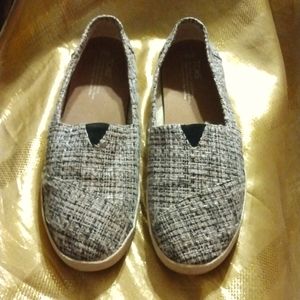 TOMS Tweed Women's Slip Ons Shoes.  Size 11.